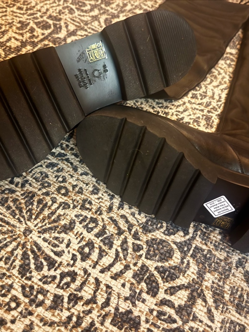 Stuart Weitzman Black Over-the-Knee Leather Boots - Picture 9 of 9